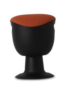Drehhocker multibeweglich, neigbar, Hhenverstellbar von 46 bis 56 cm, mit 2-fachem Sitzspa, Polster orange