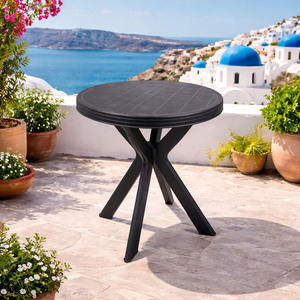 Gartentisch Balkontisch Bistrotisch Tisch rund Anthrazit 70xH72cm