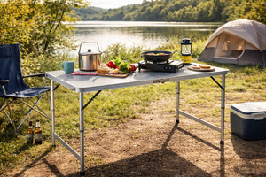 XXL Campingtisch Outdoortisch Gartentisch klappbar Alu 120x60x58/70cm