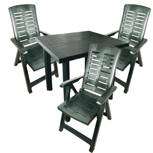 Outdoorm�bel Gartengarnitur Bistrogarnitur 4-teilig Gr�n 80x75xH72cm 