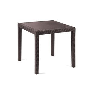 Gartentisch Mokka 79x79x72cm Rattan-Optik