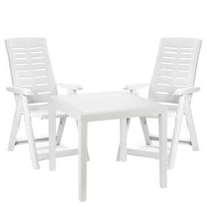 Gartengarnitur Bistrogarnitur 3-teilig Wei�
