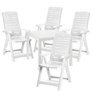 Gartengarnitur Bistrogarnitur 5-teilig Wei�