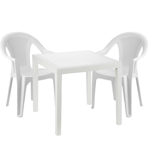 Sitzgarnitur Bistrogarnitur 3-teilig Wei�