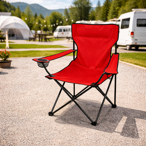 Anglersessel Campingstuhl Anglerstuhl Getr�nkehalter und Tasche Rot