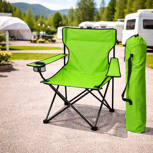 Anglersessel mit Getr�nkehalter und Tasche Lime