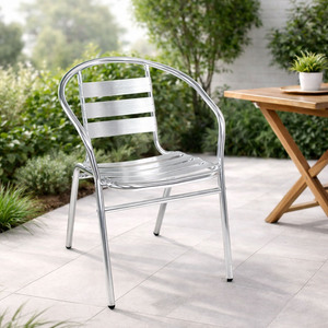 Aluminium Bistrostuhl Stapelstuhl Gartenstuhl Modern stabil wetterfest