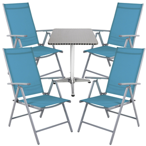 Bistrogarnitur 5-teilig Aluminium - Textilen / Patrol