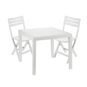 Gartengarnitur Bistrogarnitur 3-teilig Wei�