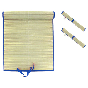 2er Set XL Strandmatte Bastmatte 180x60cm Blau