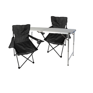 3-teiliges Campingm�bel Set Schwarz