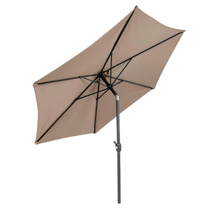 Alu Gartenschirm  3m - Knickbarer Sonnenschirm UV30 Kurbel Beige