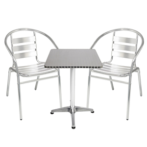 Bistrogarnitur 3-teilig Aluminium