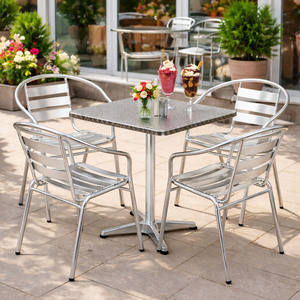 Bistrogarnitur 5-teilig Aluminium