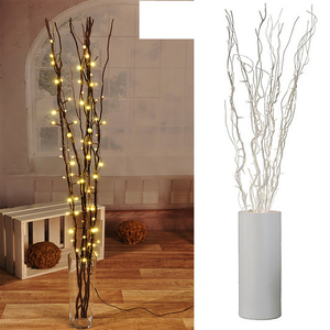 Lichterzweige / Dekozweige silber mit 80 LEDs