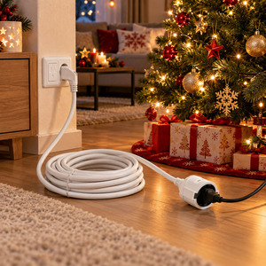 5 Meter Verl�ngerungskabel Stromkabel Verl�ngerung Schuko 230V