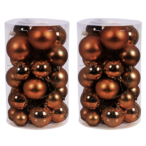 60 St�ck Christbaumkugeln / Weihnachtskugeln Braun  4/5/6/7cm