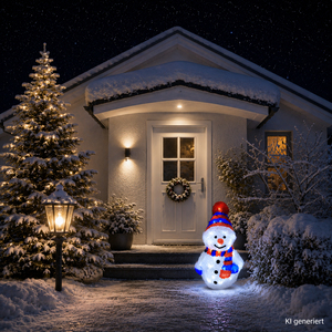 Acryl Schneemann 40 LEDs kaltwei� Au�enbeleuchtung Weihnachten