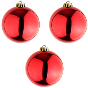 3 St�ck XXL Weihnachtsbaumkugeln Christbaumkugeln rot  20cm