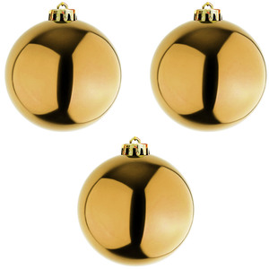 3 St�ck XXL Weihnachtsbaumkugeln Christbaumkugeln Gold  20cm