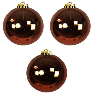 3 St�ck XXL Weihnachtsbaumkugeln Christbaumkugeln Braun  20cm