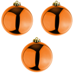 3 St�ck XXL Weihnachtsbaumkugeln Christbaumkugeln Orange  20cm