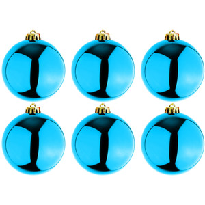 6 St�ck XL Weihnachtsbaumkugeln Christbaumkugeln Petrol  15cm