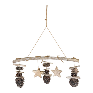 Weihnachts Holz Mobile Fensterdekoration Hnger Stern Tannenzapfen