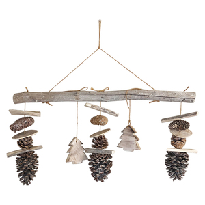 Holz Mobile Fensterdekoration Hnger Baum Tannenzapfen