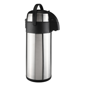Airpot 1,9 L Metall Kaffeekanne Pumpkanne Isolierkanne Glaseinsatz Kaffeebohnen 