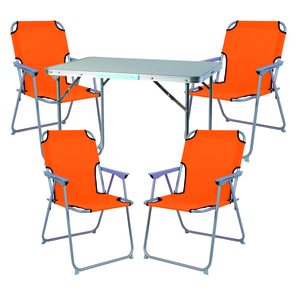 5-teiliges Campingm�bel Set Alu L70xB50xH59cm orange