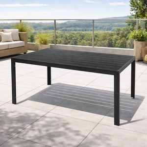  Gartentisch Esstisch Aluminium anthrazit / schwarz L150xB90xH74cm