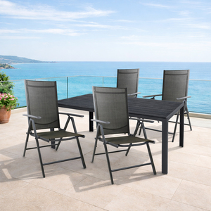 Gartengarnitur Sitzgarnitur 5-teilig L150xB90cm Aluminium / Non-Wood