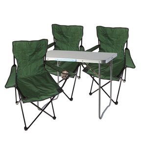 4-teiliges Campingm�bel Set Gr�n XL Tisch 80x60x68cm + Campingst�hle