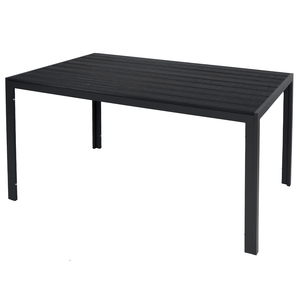 Gartentisch Tischplatte Non-Wood und Aluminium anthrazit - schwarz 150x90cm