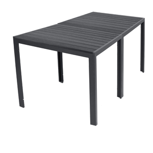 XL Non-Wood Gartentisch Aluminium anthrazit / schwarz 180x90cm (2 Stk. 90x90cm)