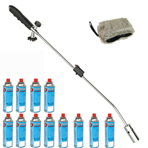 Kinzo Unkrautvernichter Unkrautbrenner Abflammger�t + 12 Butan Gaskartuschen + Gratis Felltasche