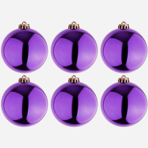 6 St�ck XL Weihnachtsbaumkugeln Christbaumkugeln Lila  15cm