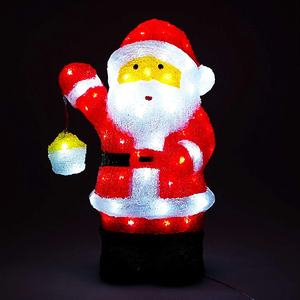 LED Santa Claus Figur / Weihnachtsmann Acryl 80 LEDs IP44