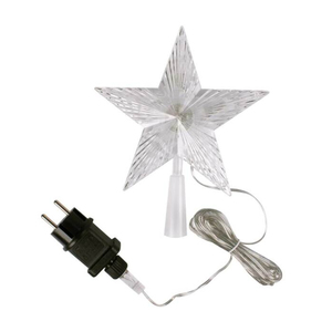 10 LEDs Stern Baumspitze Weihnachtsbaumspitze Kabel transparent