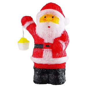 80 LEDs Santa Claus Figur / Weihnachtsmann Acryl IP44 fr innen und auen