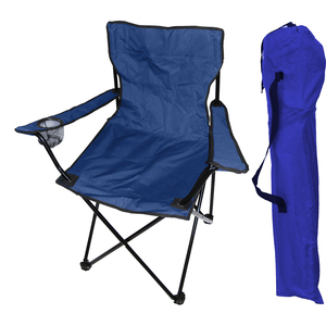 Anglersessel Campingstuhl Regiestuhl mit Getrnkehalter und Tasche Blau