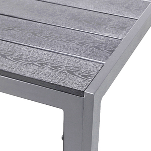 XL Non-Wood Gartentisch Aluminium Silber / grau 180x90cm