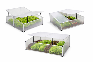 Fr�hbeet mit und ohne Doppeldach Gew�chshaus Treibhaus Aluminium