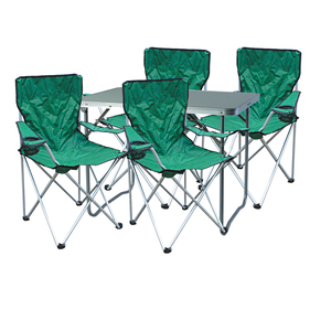 5-teiliges Campingmbel Set Grn 4x stuhl inkl. Tasche + 1x Tisch