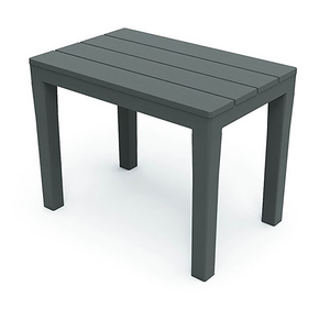 Sitzbank aus Kunststoff Anthrazit Holz-Optik 60x38x45cm 