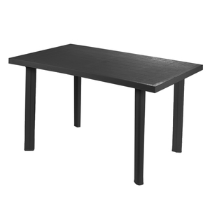 XL Kunststoff Gartentisch Velo rechteckigAnthrazit 125x75x72cm 