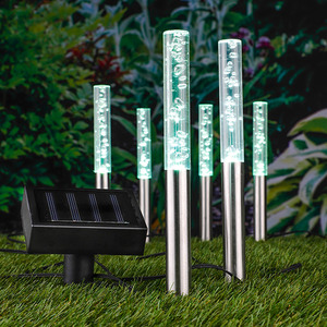 6er Garten LED Solar Lampen Leuchten Aussenleuchten Bubbles farbwechsel 