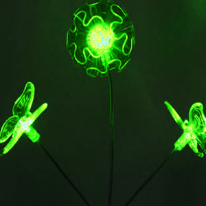 LED Blumenstecker Gartenstecker Deko Blume Blte Erdspie Libelle Solar H65cm