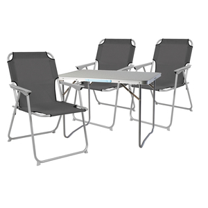 4-teiliges Campingm�bel Set Alu L70xB50xH59cm Anthrazit